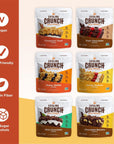 Catalina Crunch Keto Protein Cereal Single Serve Pouches (1.27oz/pouch) 6 Flavors Variety Pack: Keto Friendly, Low Carb, Zero Sugar, Plant Protein, High Fiber, Gluten & Grain Free