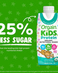 Orgain Organic Kids Nutritional Protein Shake Fruity Cereal Healthy Kids Snacks 8g Dairy Protein 4g Fiber 22 Vitamins  Minerals No Soy ingredients Gluten Free NonGMO 825 Fl Oz Pack of 12