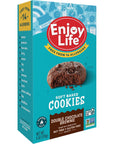 Enjoy Life Double Chocolate Brownie Soft Baked Cookies, Soy Free, Dairy Free, Non GMO, Gluten Free, Vegan, Nut Free Cookies, 6 oz Box