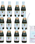 Martinellis Sparkling Cider Apple 84 fl oz 12 ct Plus Sophley individually wrapped straws jumbo 24ct