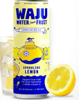 Natural Lemon Sparkling Water  Direct from Fruit Hydration No Added Sugar Low Calorie Drink Antioxidant  Vitamin Rich Organic Bubbly EcoFriendly Alternative to Flavored Water or Seltzer Water by WAJU 12oz Cans 12Pack