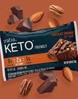 ratio KETO Friendly Soft Baked Bars, Chocolate Brownie, Keto Snacks, 6 ct