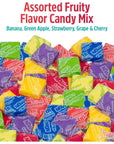 Bulk Candy  Now and Later Candy Soft Chew Assorted Flavors Now and Later Candy Banana Green Apple Strawberry Grape and Cherry Bulk Now and Laters Candy Bucket 25LB