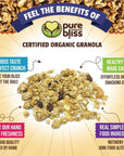 Pure Bliss Organic Granola (Cashew Butter Hemp)Vegan, Gluten Free, Non-GMO, Best Tasting Natural Healthy Vegan Snack, Hand Made Delicious Granola Cereal, Simple Superfood Ingredients (Value Pack 3 x 11oz Bags)