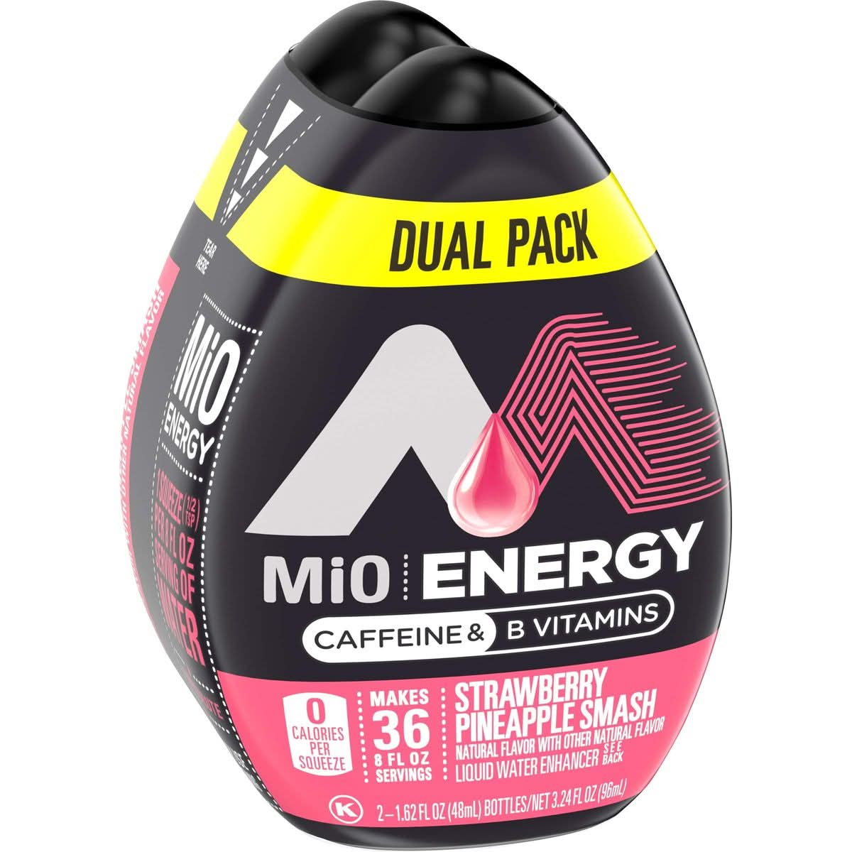 MiO Energy Strawberry Pineapple Smash Naturally Flavored Liquid Water Enhancer 12 Count 162 fl oz