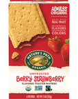 Natures Path Organic Unfrosted Berry Strawberry Toaster Pastries 11 Ounce Pack of 12 NonGMO Made From Real Berries