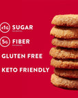 HighKey Gluten Free Ginger Spice Cookies - Keto Snack No Sugar Low Carb Snacks Foods Diet Friendly Food Healthy Cookie Dessert Treat Sweet <1g Sugar Ginger Snaps 2.0oz 3Pack