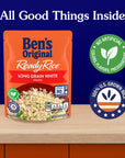 BENS ORIGINAL Ready Rice Original Long Grain White Rice Easy Dinner Side 88 OZ Pouch Pack of 12