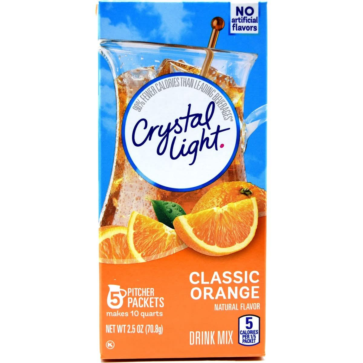 Crystal Light Classic Orange Drink Mix 10Quart Canister Pack of 2