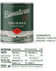 Bionaturae Organic Crushed Tomatoes  Crushed Tomatoes Can Crushed Tomatoes Organic No Salt Keto Friendly NonGMO No Added Sugar No Added Salt Made in Italy  282 Oz 12 Pack