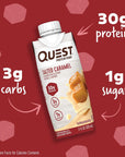 Quest Nutrition Ready to Drink Salted Caramel Protein Shake, High Protein, Low Carb, Gluten Free, Keto Friendly, 4 Count(Pack of 3)