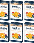 Sunkist Orange Peach Mango Singles to Go  6 Boxes  36 Flavor Packets of Sugar Free Vitamin C Drink Mix Powder