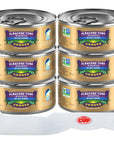 Genova Albacore Tuna in Olive Oil No Salt Added 5 oz Can Pack of 6 with By The Cup Spatula Knife