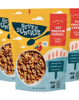 Seven Sundays Oat Protein Cereal Golden Apple 8 Oz Bag Pack of 3 Gluten Free 5g Upcycled Protein 0g Refined Sugar Crunchy Sweet Snack