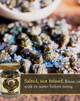 Agostino Recca Capers in Sea Salt  Pickled Capers Best for Sauces Meats  Garnishes 22 oz