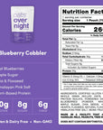 Oats Overnight  Blueberry Cobbler 8 Pack Dairy Free High Protein Low Sugar Breakfast  Gluten Free High Fiber Non GMO Oatmeal 25oz per pack