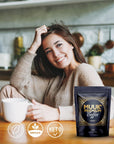 MUUK Premium Instant Coffee  FreezeDried Medium Roast 100 Arabica Organic Coffee Beans  Ethiopian Finest  Barista Approved  35oz 100g Pouches  30 servings