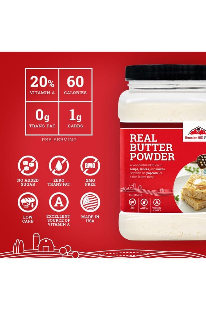 Hoosier Hill Farm Real Butter powder, 2 lb