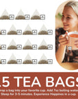 BREWIX Chocolate Rooibos Herbal Tea Bags 15 Pyramid Tea Bags  Red Tea with Cocoa  Rooibos Cinnamon Spearmint Peppermint Tea  Naturally CaffeineFree