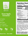 Oats Overnight - Green Apple Cinnamon - 20g Protein, High Fiber Breakfast Shake - Gluten Free, Non GMO Oatmeal (2.6 oz per meal) (8 Pack)