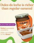 NDULCE Dulce De Leche Spreadable  Milk Caramel Spread  Syrups For Coffee Drinks  Creamy and Rich Flavor  Glutenfree  Nutfree  No Artificial Flavors or Preservatives  15 oz