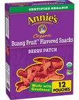 Annie's Organic Berry Patch Bunny Fruit Snacks, Gluten Free, 12 Pouches, 9.6 oz.