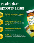 MegaFood Women's 55+ One Daily Multivitamin for Women with Vitamin A, Vitamin C & Vitamin E for optimal aging support - Plus Real Food - Bone & Immune Support Supplement - Vegetarian - 120 Tabs