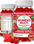 Womens Multivitamin Gummies - Tastiest Proprietary Formula - 100% Daily Value of 16 Essential Vitamins and Minerals (Vitamins A,B,C,D,E) Healthy,Non-GMO Chewable Womens Multivitamin Gummy, 60 Count