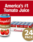 Campbells 100 Tomato Juice 115 fl oz Can 24 Pack