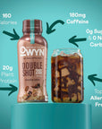 OWYN Only What You Need Double Shot Dairy Free Keto Protein Coffee Shake Mocha 0g Sugar 20g Plant Based Protein 180mg Caffeine Gluten  Soy Free NonGMO Vegan 12 Pack 12 Fl Oz Bottles