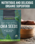 Viva Naturals Organic Chia Seeds - Plant-Based Omegas 3 and Vegan Protein, Perfect for Smoothies, Salads and Chia Puddings, Certified Non-GMO and USDA Organic, 2 lb (907 g)