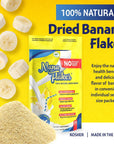 Nutritional Designs Nana Flakes Anti-Diarrheal Banana Powder, Remedy for IBS Relief & Heart Burn, 100% Pure Banana Flakes Medical Food - Natural - Great Source of Protein & Fiber (One Pound Bag)