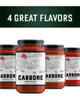 Carbone Tomato Basil Pasta Sauce | Tomato Sauce Made with Fresh & All-Natural Ingredients | Non GMO, Vegan, Gluten Free, Low Carb Pasta Sauce, 24 Fl Oz (Pack of 4)