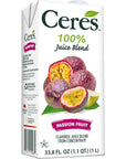 Ceres 100 All Natural Pure Fruit Juice Blend Passion Fruit  Gluten Free Rich in Vitamin C No Added Sugar or Preservatives Cholesterol Free  338 FL OZ 1