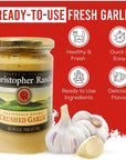 Christopher Ranch Crushed Garlic in Olive Oil Award Winning Heirloom Fresh Garlic from California Family Farm Bold Nutty Flavor Creamy Finish Jar for Steak Seasoning  Foodie Gifts  9 Oz Pack of 1