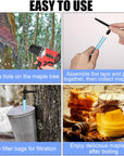 Maple Syrup Tree Tapping Kit 12pcs Maple Syrup Tubes 12pcs Maple Taps with 2pcs Maple Sap Filters Maple Sugaring Starter Kit for Beginners Maple Sap Collectors