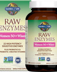 Garden of Life 22 Digestive Enzymes for Women 50 & Over with Bromelain, Papain & Lactase Plus Probiotics & Vitamins B12, Biotin & Zinc - RAW Enzymes - Non-GMO, Gluten-Free, Vegetarian, 90 Capsules