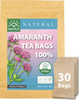 WANMAI29 Amaranth Tea Bags 30Count Natural Sugar Free Drink Supports Vegan and Ketogenic Diets No Caffeine or Harsh Additives 100 Real Herb in Kraft Steeping Bag