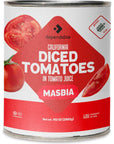 Dependable Foods Diced Tomatoes  6375 Lbs 102 oz California Crushed Tomatoes in Tomato Juice  Bulk Can  GlutenFree AllergenFree Kosher