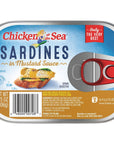 Chicken of the Sea Sardines in Mustard Sauce Wild Caught 375Ounce Can Pack of 1