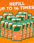 Tic Tac Resealable Refill Bag Bulk 172 Oz Orange Flavored Mints OnTheGo Refreshment Includes Empty Refillable Pack