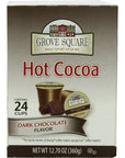 Grove Square Hot Cocoa Pods Dark Chocolate Single Serve Pack of 24 Packaging May Vary