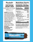 Barebells Protein Snacks Bars Creamy Crisp  12 Count 19oz Bars 55g of High Protein  Chocolate Protein Bar with 1g of Total Sugars  Perfect on The Go Protein Snack  Breakfast Bars