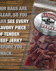 Old Trapper Beef Jerky Peppered 10Ounce Pack Spicy Meat Snacks for Lunches or Between Meals 11 Grams of Protein Zero Grams of Fat and 70 Calories per Ounce Pack of One