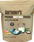 Anthonys Premium Goat Milk Powder 1 lb Gluten Free Non GMO No Additives