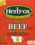 Herb-Ox Bouillon Packets Beef Instant Broth & Seasoning 1.13 oz Box