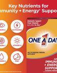 One A Day Immunity + Energy Support, Complete Adult Multivitamin Supplement with Vitamins A, C, D, E, and Zinc for Immune Support and B Vitamins, 100 Count