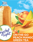 Crystal Light On The Go Peach Mango Green Tea Drink Mix 10Packet Box Pack of 8