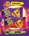 Takis Mini 25 pc / 1.23 oz Bite Size Variety Pack, Assorted Flavored Mixed Rolled Tortilla Chips - (15) Fuego Mini 1.23 oz, (10) Nitro Mini 1.23 oz