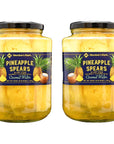 Pineapple Spears in Light Syrup with Coconut Water 2 Jars 42 Ounce each